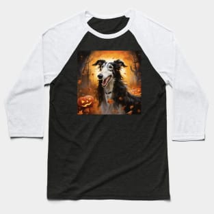 Borzoi dog Halloween Baseball T-Shirt